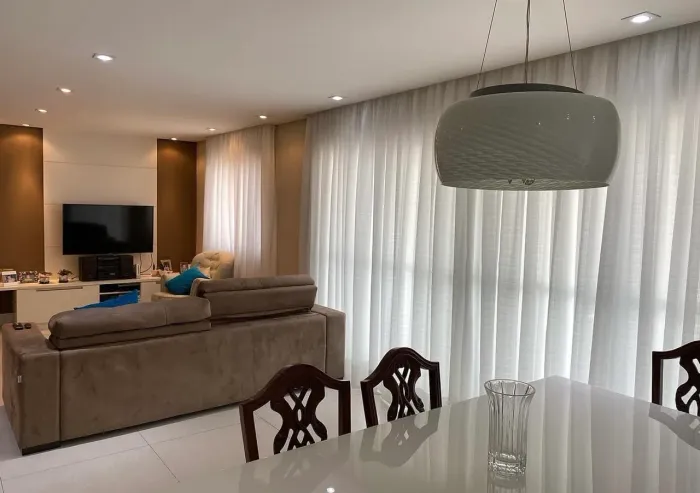 Cortina Franzida no Tecido Voil