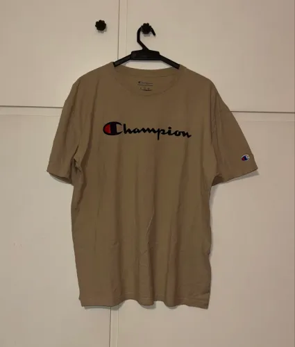 Camiseta Champion Original Logo C Bordado - Dark Khaki Tam G