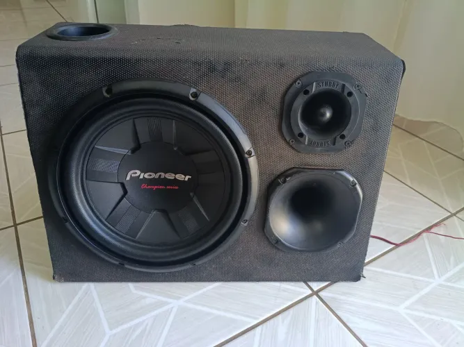 Box trio com Sub 12 corneta e tweeter
