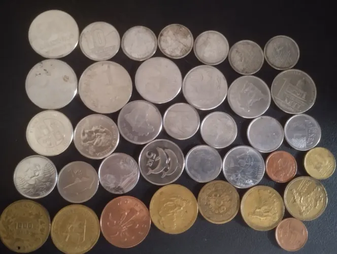 Moedas antigas de coleção