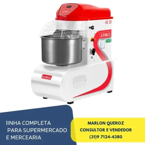 Amassadeira Espiral 15 Kg Monofásica G.Paniz