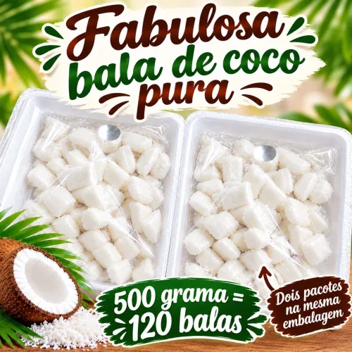Bala de coco caseira