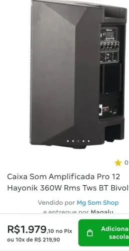 Vendo essa caixa ativa para pequenos eventos