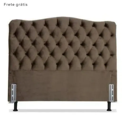 Cabeceira Casal 138 - Bello Box - Dunas Suede Marrom
