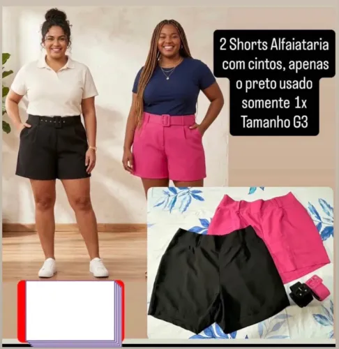 2 Shorts Alfaiataria Plus Size (desapegos)