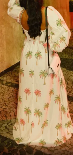 Vestido Farm Longo Coqueirinho de Verão