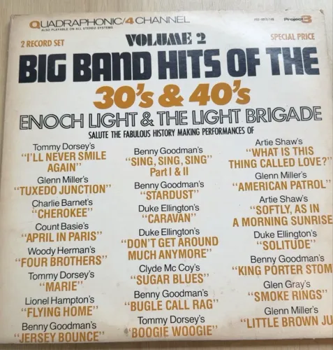 Enoch Light & The Light Brigade - Big Band Hits of the 30?s & 40?s| 2 LP SQ Quadraphonic
