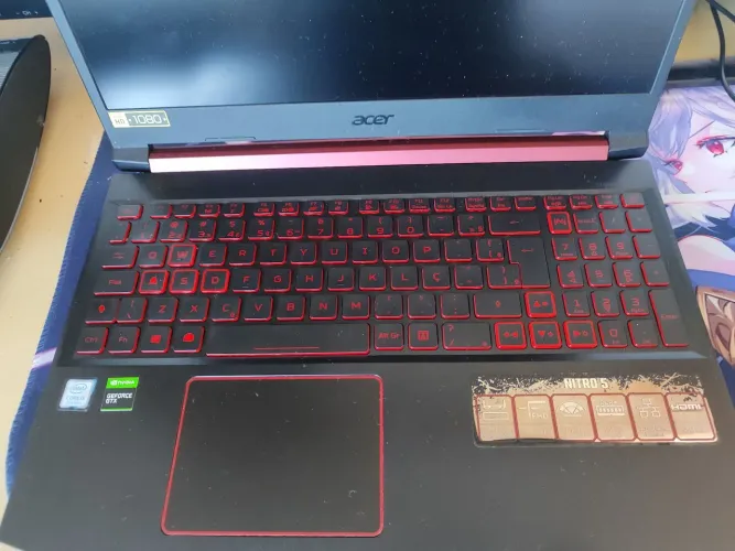 Acer nitro 5, com problema na placa