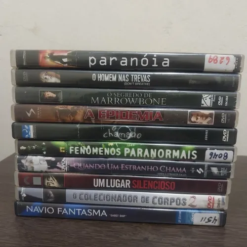 Lote 9 dvds - terror e suspense