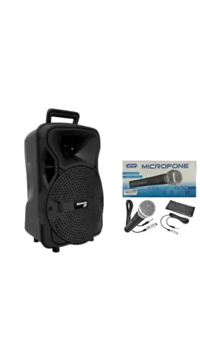 Kit ESCOLAR - CAIXA SOUNDVOICE CA80 + MICROFONE COM FIO KP-M0014/5M