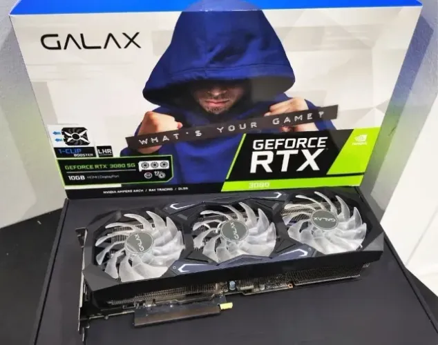 GALAX RTX 3080 SG 10GB GDDR6X 4 FANS ZERADA + GARANTIA MONSTRO! IGUAL 4070 PROMO BLACK!