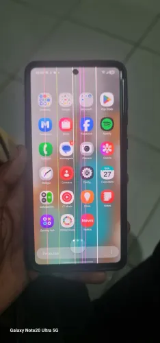 Samsung A73 5G com linha na tela