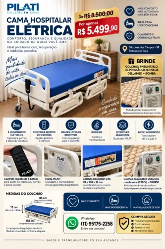 CAMA HOSPITALAR ELÉTRICA