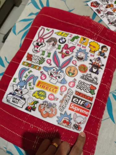 Cartela de adesivos 