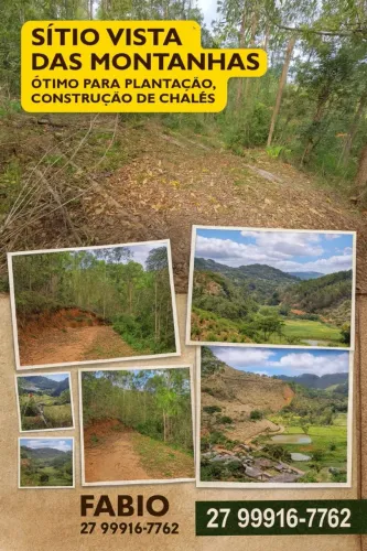 Sitio  parcelo, troco, região clima agradável e natureza com linda vista para as montanha