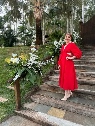 Vestido de festa Vermelho 