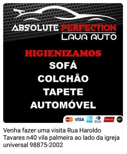 Precisamos de lavador e higienizador de estofados