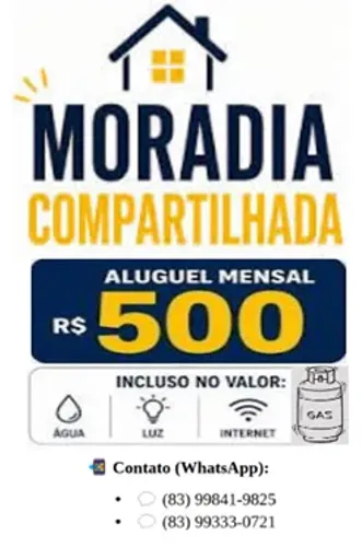 Quarto Compartilhado para Rapazes nos Bancários - Próximo à UFPB