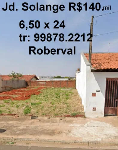 Terreno Jd. Solange 6,50 x 24 Plano entre residencias