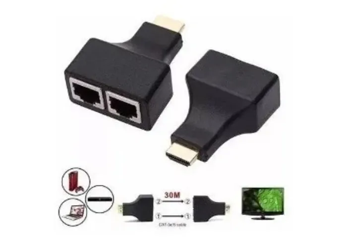 COD-CP427 Repetidor Extensor De Sinal Hdmi 30 Ate 30m Via Rede Rj45 Arduino Automação