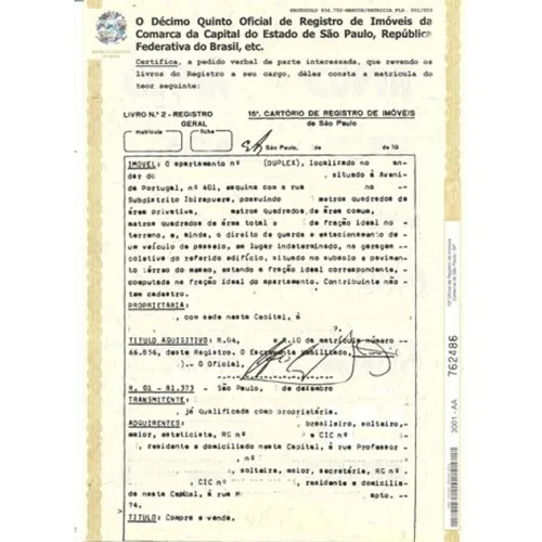 Regularização de documentação de  imóvel
