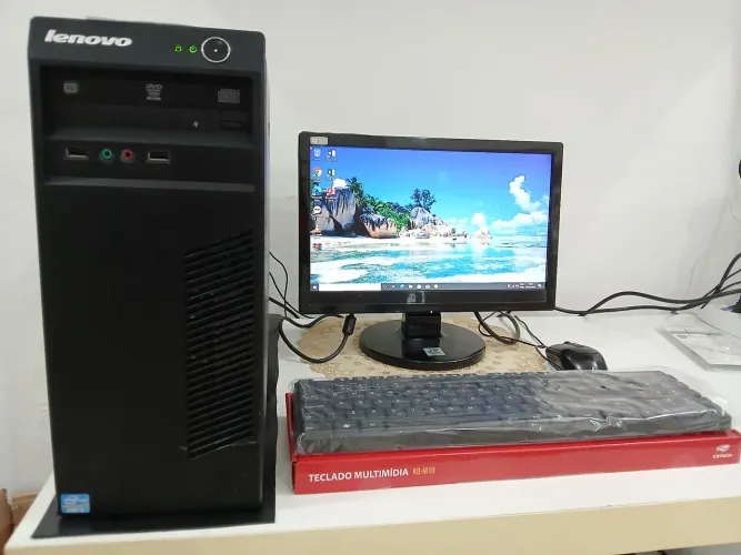 Computador Completo monitor +mouse+teclado+ cabos= com garantia Só ligar e usar
