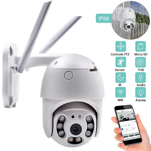 Câmera de Segurança Mini Speed Dome 2.5" Resistência à Água 3MP 1080P Full HD - It-Blue