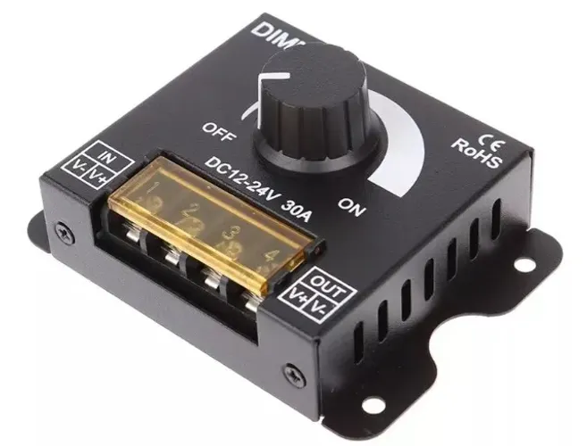 Dimmer Controlador  Led 30a 12/24v  Automação Robótica COD-AM596 