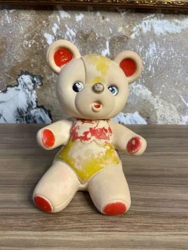 Urso de Borracha Vinil | Sanitoy Anos 60 | Antiguidades | Donareliquias