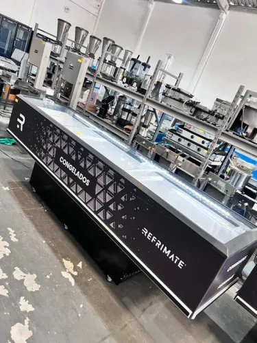 Ilha para congelados 3m com iluminação em led - pronta entrega 