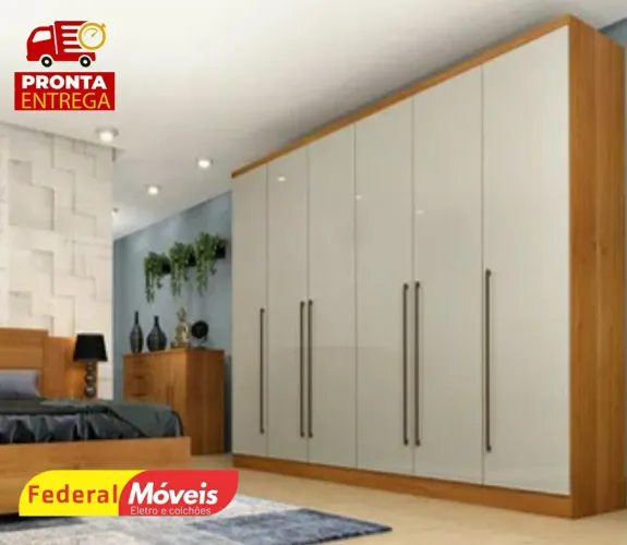 Guarda Roupa com 6 Portas Novo Fazemos Entrega