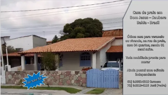 VENDO CASA ESTILO COLONIAL- BOM JESUS /SAUBARA-BA.