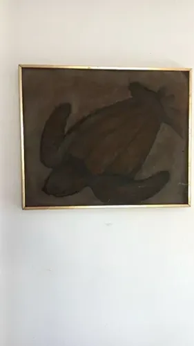 Quadro antigo tartaruga marinha