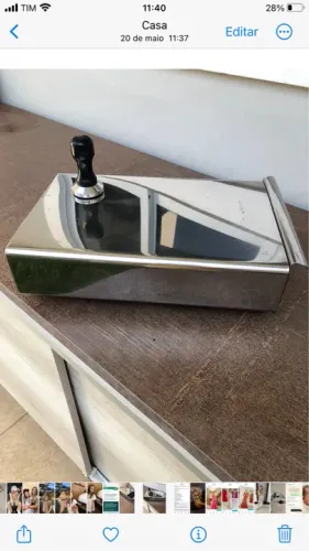 Gaveta de borra de café inox 