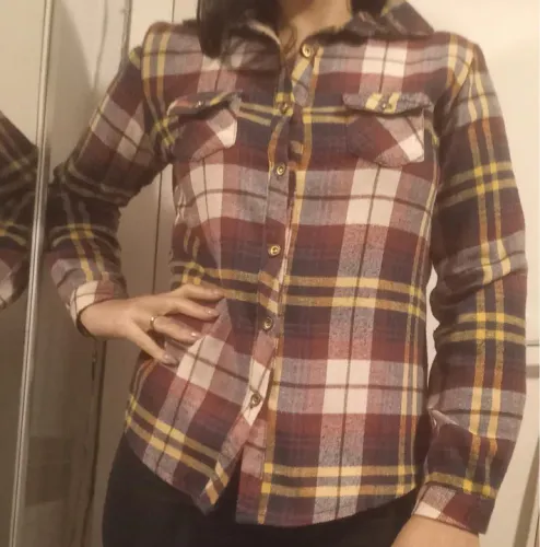 Camisa xadrez feminina flanelada