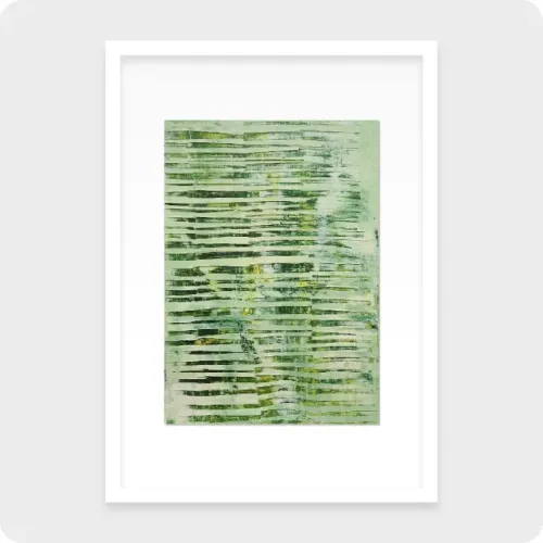 Quadro "Clorofila" | Pintura a Óleo original em Moldura Branca 45×62,5?cm
