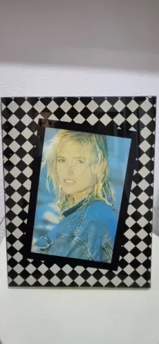 Porta retrato em vidro xadres 
