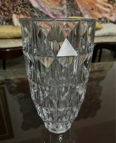 Belo vaso em cristal 30 cm