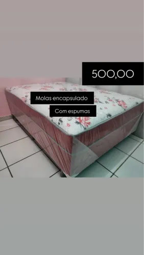 Cama Box Molas Encap. com Espumas - Conforto e Qualidade!