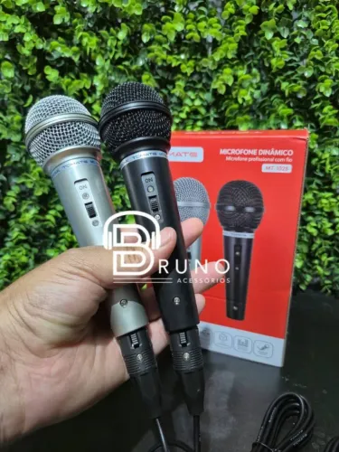 Microfone duplo com fio