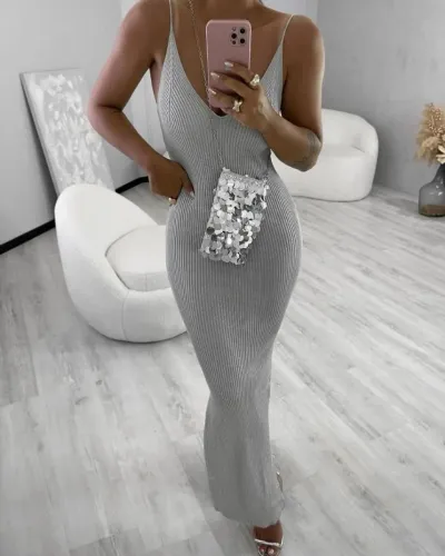 Vestido Lurex Canelado Modal Novo<br><br>Valor 119.90