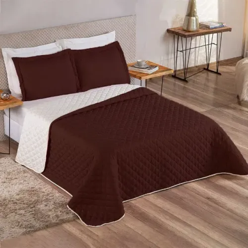 Cobre Leito Cama cor chocolate
