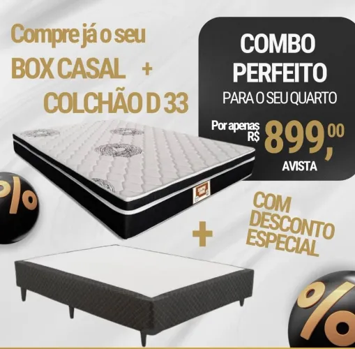 Base box e colchão, novos direto da fábrica e frete grátis.
