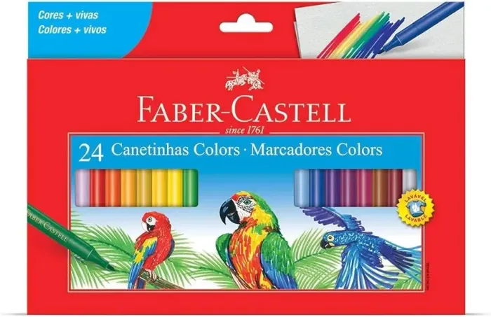 canetinhas faber castell 24 cores