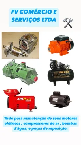 Manutenção de compressores de ar  , bombas d?água e motores elétricos 