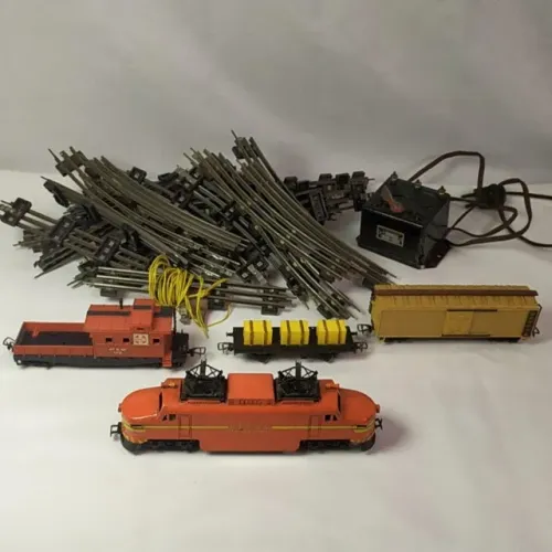 TREM ATMA R.F.F.S.A. SANTOS JUNDIAÍ - década de 60. Locomotiva de duas caras vermelha