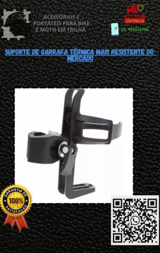 Suporte de Garrafa Bike/Moto Gira 360 ajustável <br>
