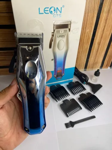 Máquina de Cortar Cabelo sem Fio Prata Azul Leon-1602