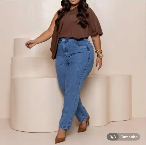 Calça Jeans Mom feminina