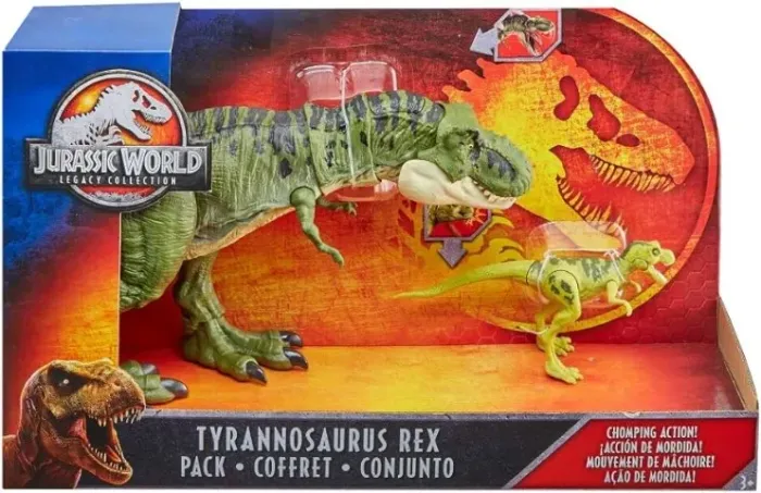 Tiranossauro Rex Verde e bebê Jurassic World Legacy Collection T Rex and Baby